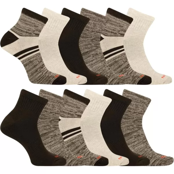 imageMerrell Unisex Adult Cushioned Midweight Ankle Socks  4 8 12 Pairs  Moisture WickingBrown 12 Pairs