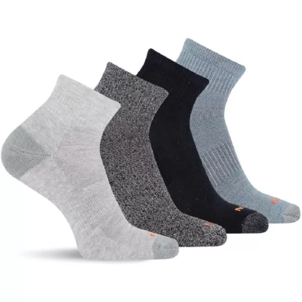 imageMerrell Unisex Adult Cushioned Midweight Ankle Socks  4 8 12 Pairs  Moisture WickingGray 4 Pairs