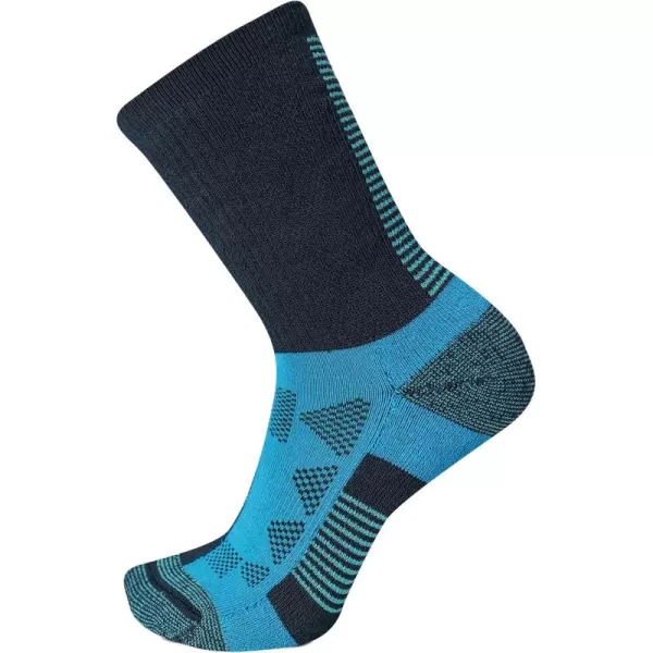 imageMerrell Unisex Adult Mens and Womens Moab Speed Lightweight Hiking Socks  Sustainable Coolmax EcomadeCrew  Navy