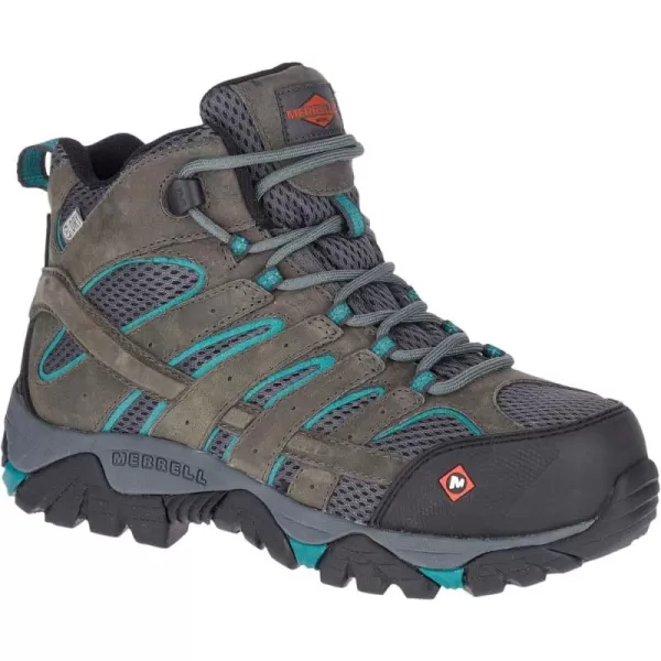 imageMerrell Womens Moab Vertex Mid Waterproof Composite Toe Construction BootPewter