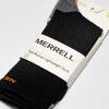 imageMerrell Mens and Womens Trail Running Lightweight SocksUnisex AntiSlip Heel and Breathable Mesh ZonesCrew  Black