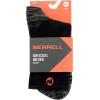 imageMerrell Mens and Womens Trail Running Lightweight SocksUnisex AntiSlip Heel and Breathable Mesh ZonesMid Crew  Black