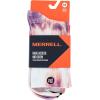 imageMerrell Mens and Womens Trail Running Lightweight SocksUnisex AntiSlip Heel and Breathable Mesh ZonesMid Crew  Burgundy