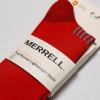 imageMerrell Mens and Womens Trail Running Lightweight SocksUnisex AntiSlip Heel and Breathable Mesh ZonesMid Crew  Red