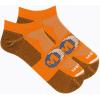 imageMerrell Mens and Womens Trail Running Lightweight SocksUnisex AntiSlip Heel and Breathable Mesh ZonesNo Show  Orange