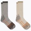 imageMerrell Unisex Adult Mens and Womens Performance Safety Toe Crew Socks  2 Pair Pack  Moisture Management ampamp Blister Prevention