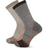 imageMerrell Unisex Adult Mens and Womens Performance Safety Toe Crew Socks  2 Pair Pack  Moisture Management ampamp Blister Prevention
