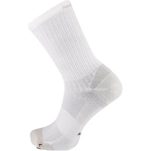 imageMerrell Mens and Womens Trail Running Lightweight SocksUnisex AntiSlip Heel and Breathable Mesh ZonesMid Crew  White