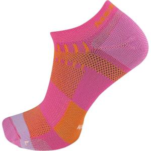 imageMerrell Mens and Womens Trail Running Lightweight SocksUnisex AntiSlip Heel and Breathable Mesh ZonesNo Show  Pink