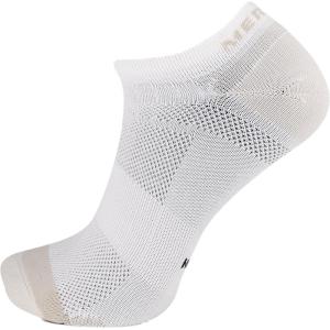imageMerrell Mens and Womens Trail Running Lightweight SocksUnisex AntiSlip Heel and Breathable Mesh ZonesNo Show  White