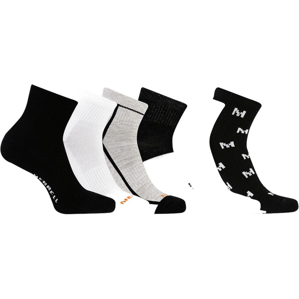 imageMerrell Mens and Womens Recycled Cushioned Ankle Socks6 ampamp 12 PairsHiking Arch SupportBlack Assorted 6 Pairs