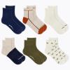 imageMerrell Mens and Womens Recycled Cushioned Ankle Socks6 ampamp 12 PairsHiking Arch SupportNavy Assorted 6 Pairs