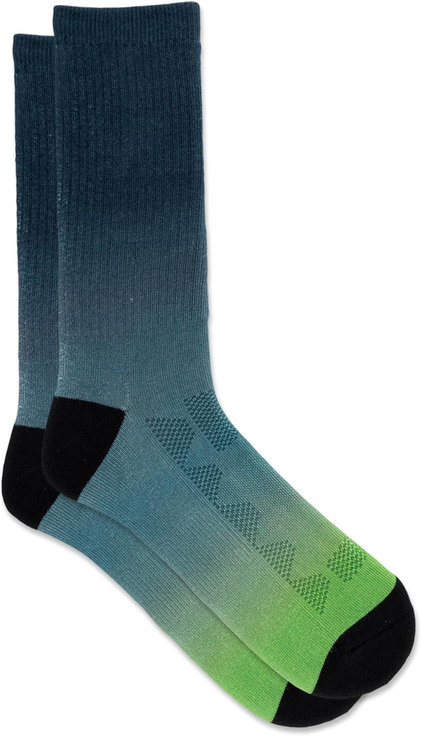 imageMerrell unisexadult Mens and Womens Moab Hiking Mid Cushion Socks  Moisture Wicking ampamp Arch SupportCrew  Blue