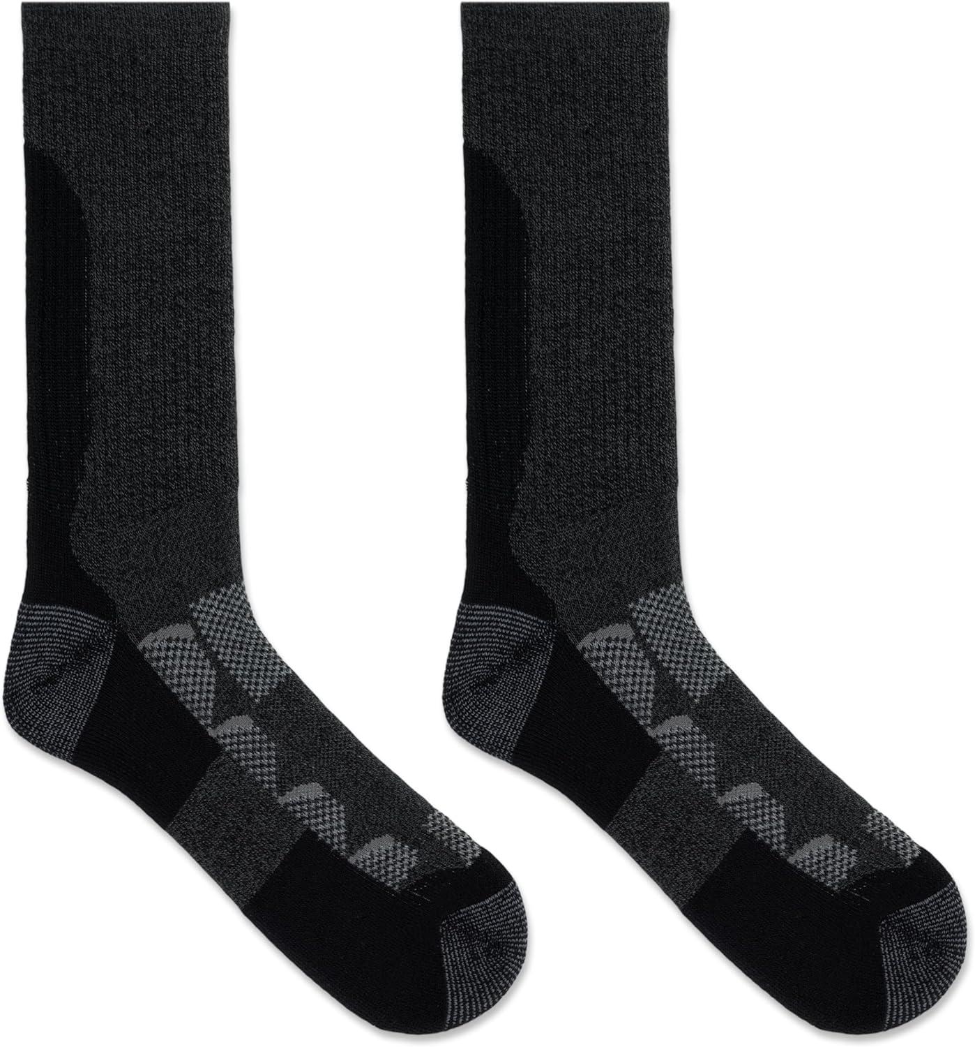 imageMerrell unisexadult Mens and Womens Moab Hiking Mid Cushion Socks  Moisture Wicking ampamp Arch SupportCrew  Charcoal