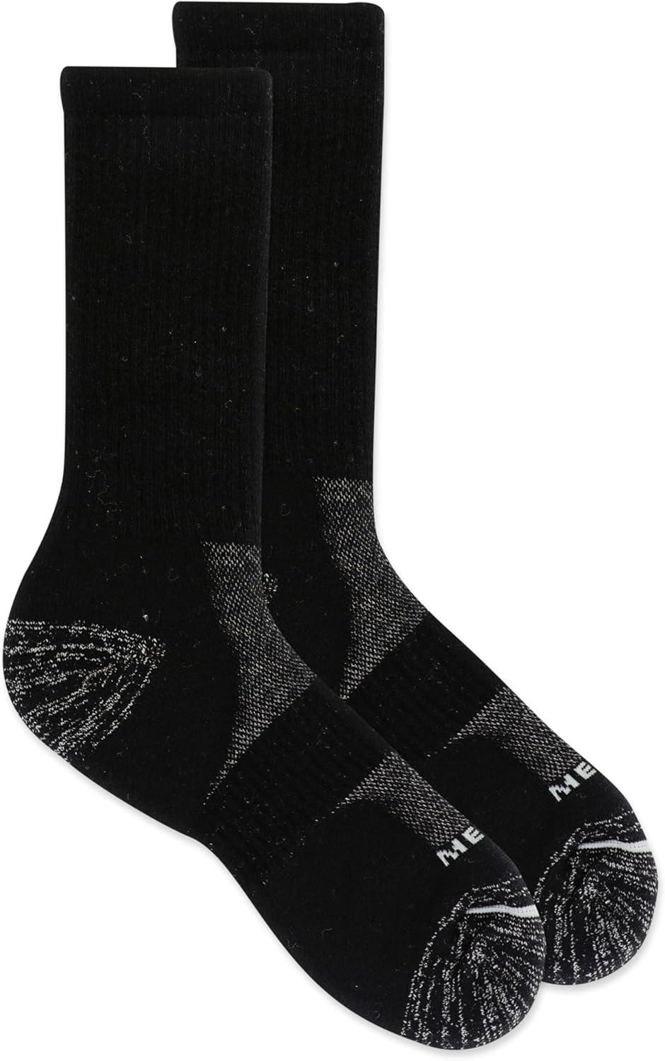 imageMerrell unisexadult Premium Wool Work Crew Socks Arch Support and Breathable MeshGray