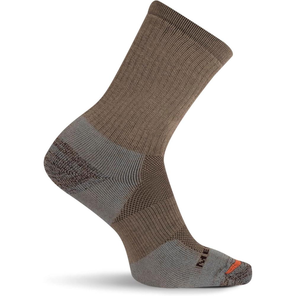imageMerrell unisexadult Premium Wool Work Crew Socks Arch Support and Breathable MeshBrindle