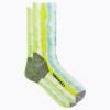 imageMerrell unisexadult Mens and Womens Moab Hiking Mid Cushion Socks  Moisture Wicking ampamp Arch SupportCrew  Tie Dye Blue