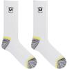 imageMerrell unisexadult Mens and Womens Moab Hiking Mid Cushion Socks  Moisture Wicking ampamp Arch SupportCrew  White