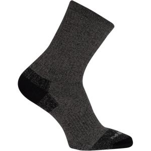 imageMerrell unisexadult Mens and Womens Moab Hiking Mid Cushion Socks  Moisture Wicking ampamp Arch SupportCrew  Onyx Marl