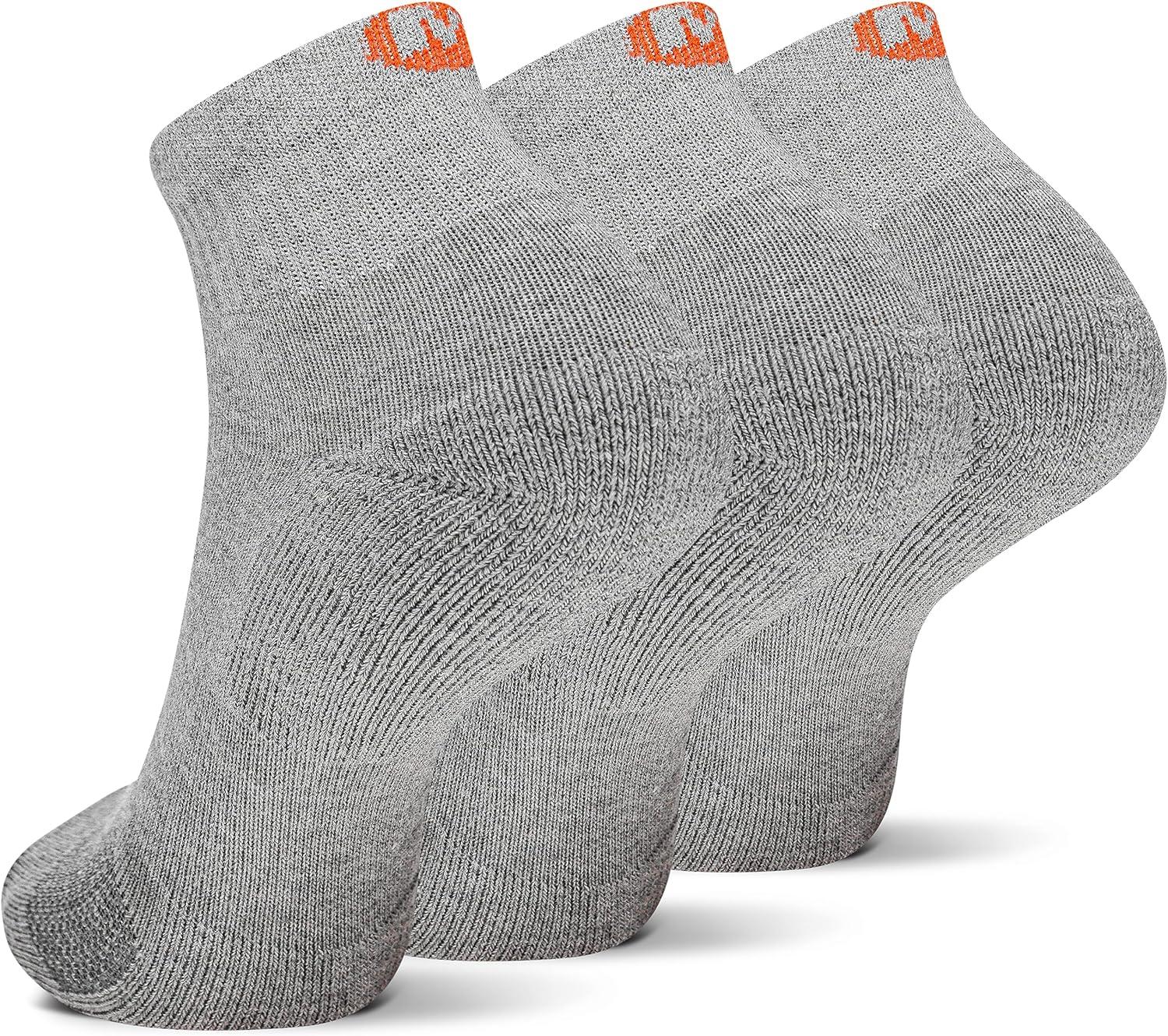 imageMerrell Mens and Womens Cushioned Cotton Ankle Socks3 ampamp 6 PairsBreathable Mesh Comfort ZonesGray