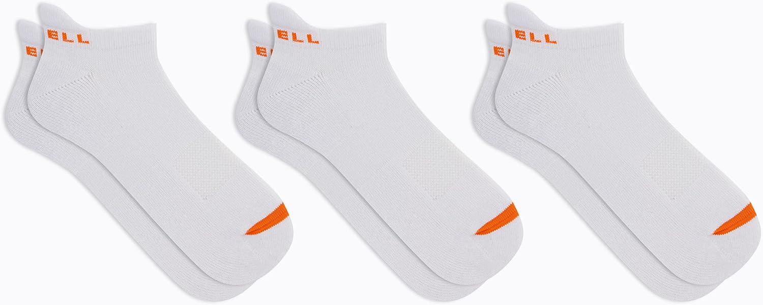 imageMerrell Mens and Womens Cushioned Cotton Low Cut Tab Socks3 ampamp 6 PairsBreathable Mesh Comfort ZonesWhite 6 Pairs