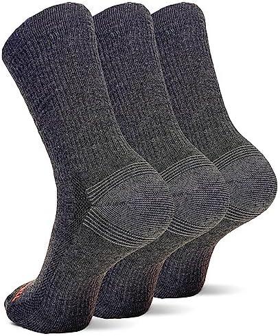 imageMerrell unisexadult Mens and Womens Recycled Everyday Half Cushion Crew Socks  3 Pairs  Breathable HikingBlack