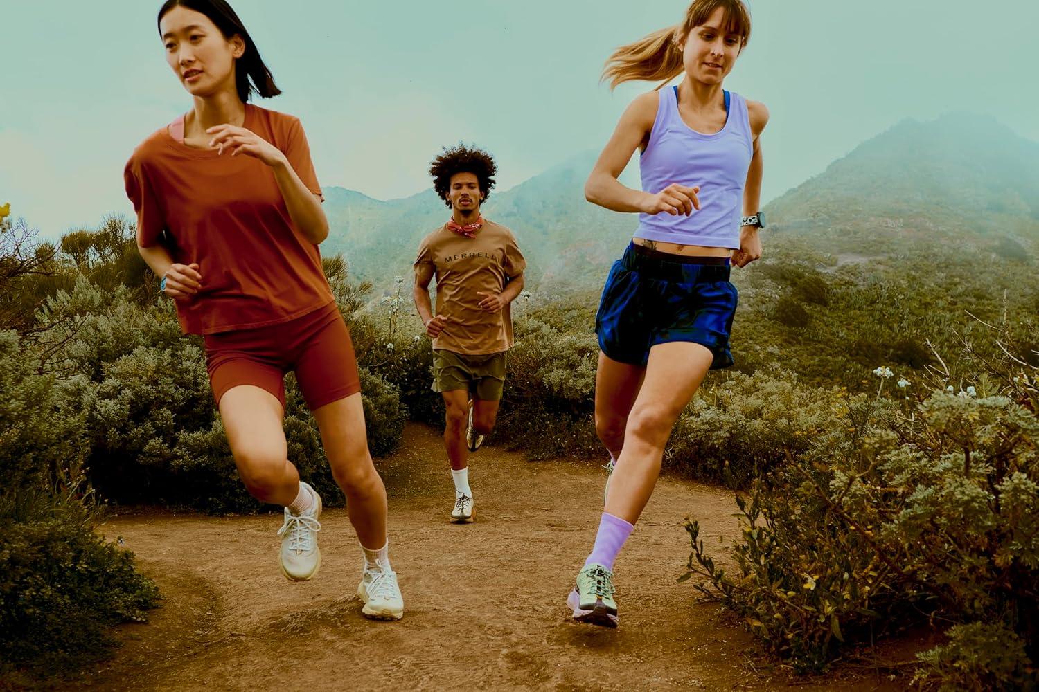 imageMerrell unisexadult Mens and Womens Recycled Everyday Half Cushion Crew Socks  3 Pairs  Breathable HikingPeach Assorted