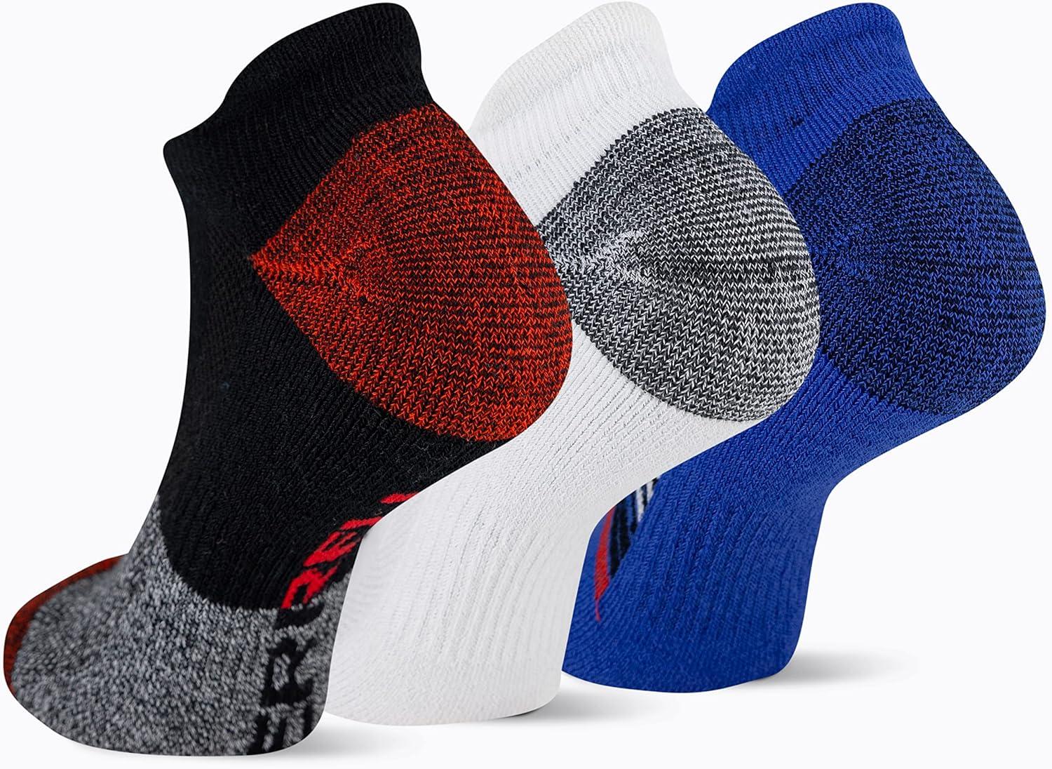 imageMerrell unisexadult Mens and Womens Recycled Everyday Half Cushion Crew Socks  3 Pairs  Breathable HikingRed Assorted