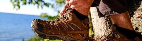 imageMerrell unisexadult Mens and Womens Zoned Cushioned Wool Hiking Ankle Socks  Breathable Arch SupportBlack