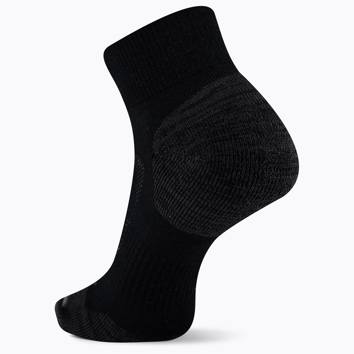 imageMerrell unisexadult Mens and Womens Zoned Cushioned Wool Hiking Ankle Socks  Breathable Arch SupportBlack