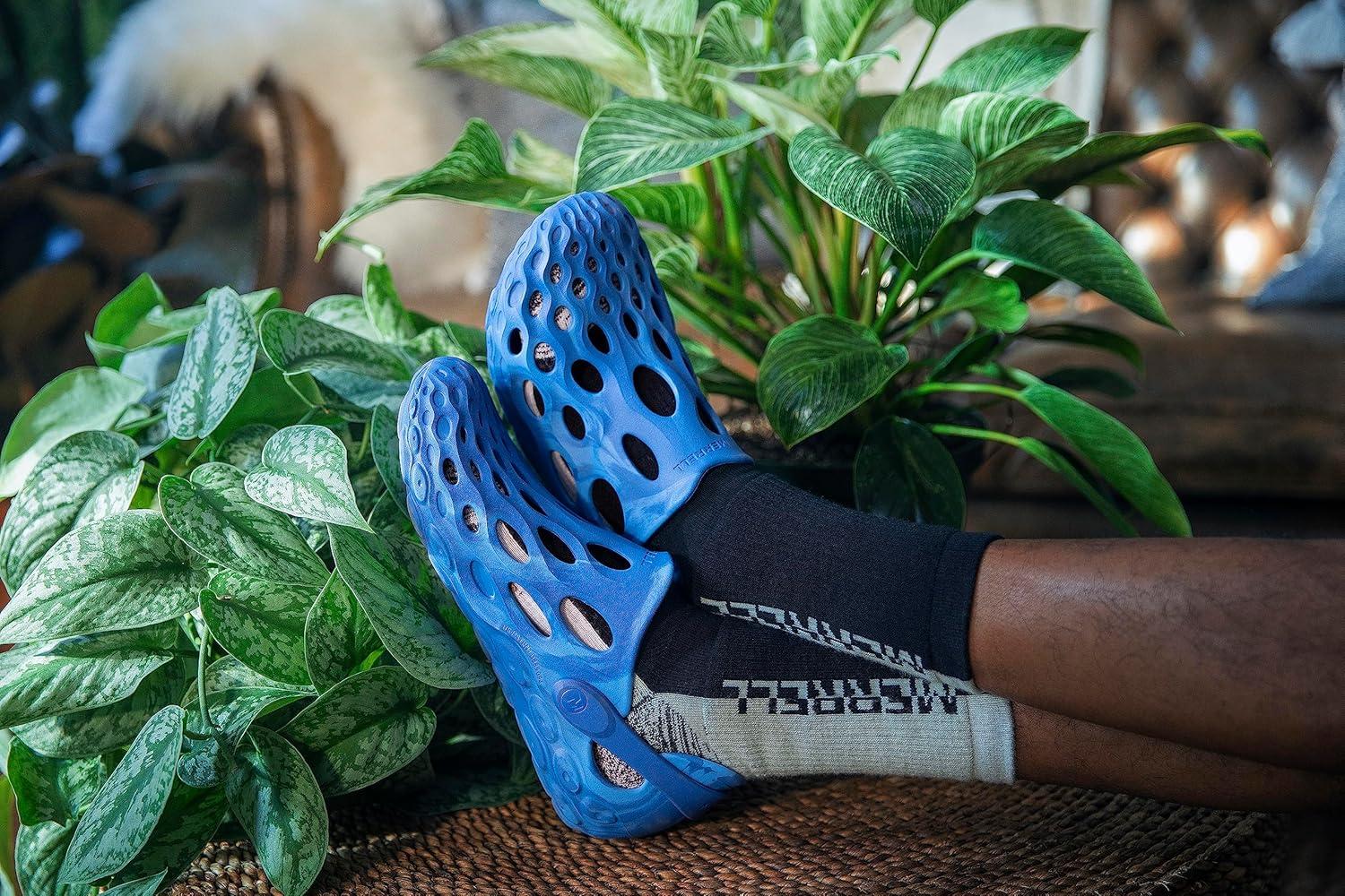 imageMerrell unisexadult Mens and Womens Zoned Cushioned Wool Hiking Crew Socks  Breathable Arch SupportBlackWhite Logo