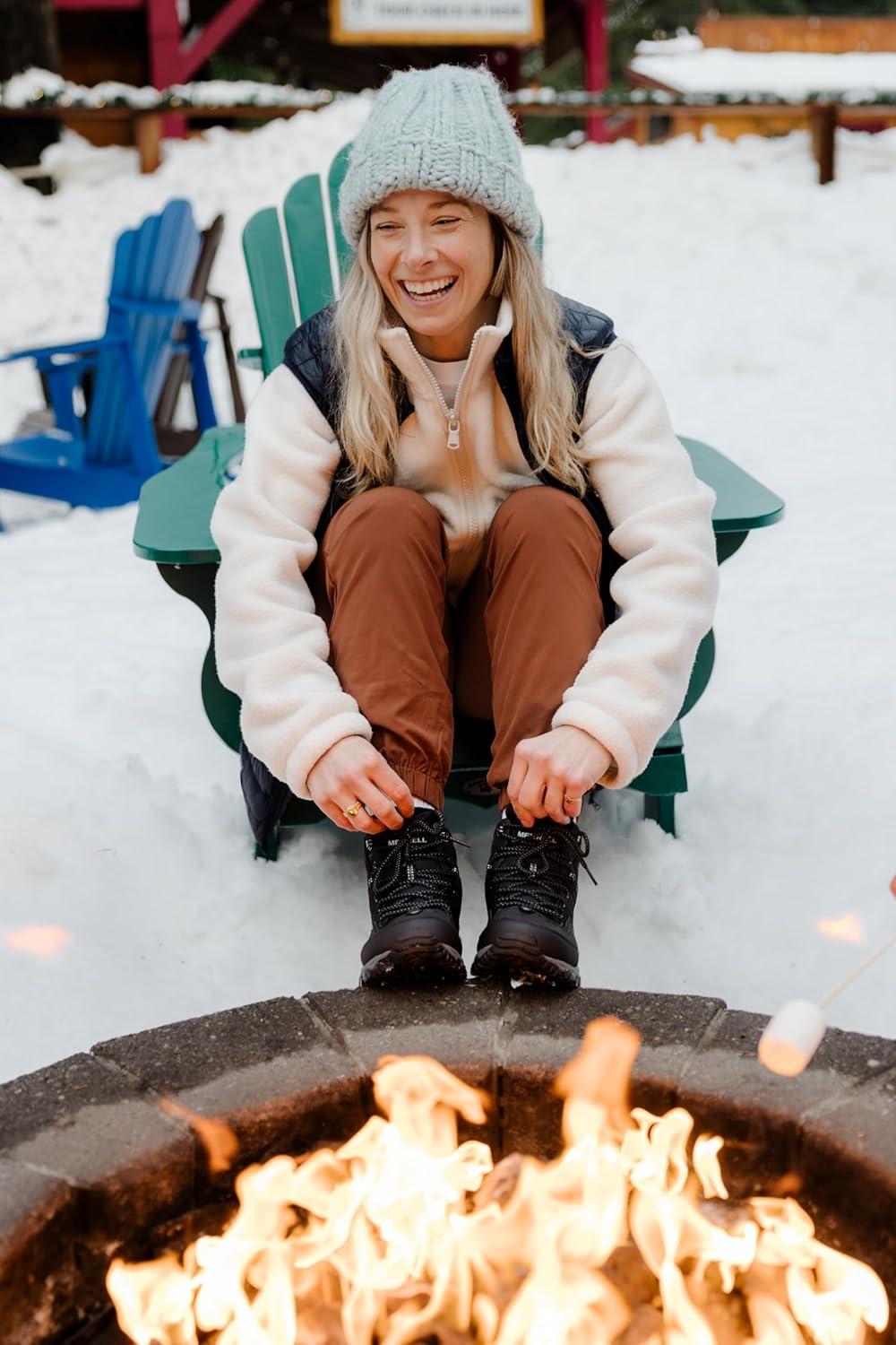 imageMerrell unisexadult Mens and Womens Zoned Cushioned Wool Hiking Crew Socks  Breathable Arch SupportGray