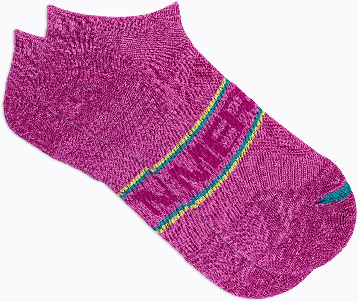 imageMerrell unisexadult Mens and Womens Zoned Cushioned Wool Hiking Socks  1 Pair Pack  Breathable Unisex Arch SupportPink