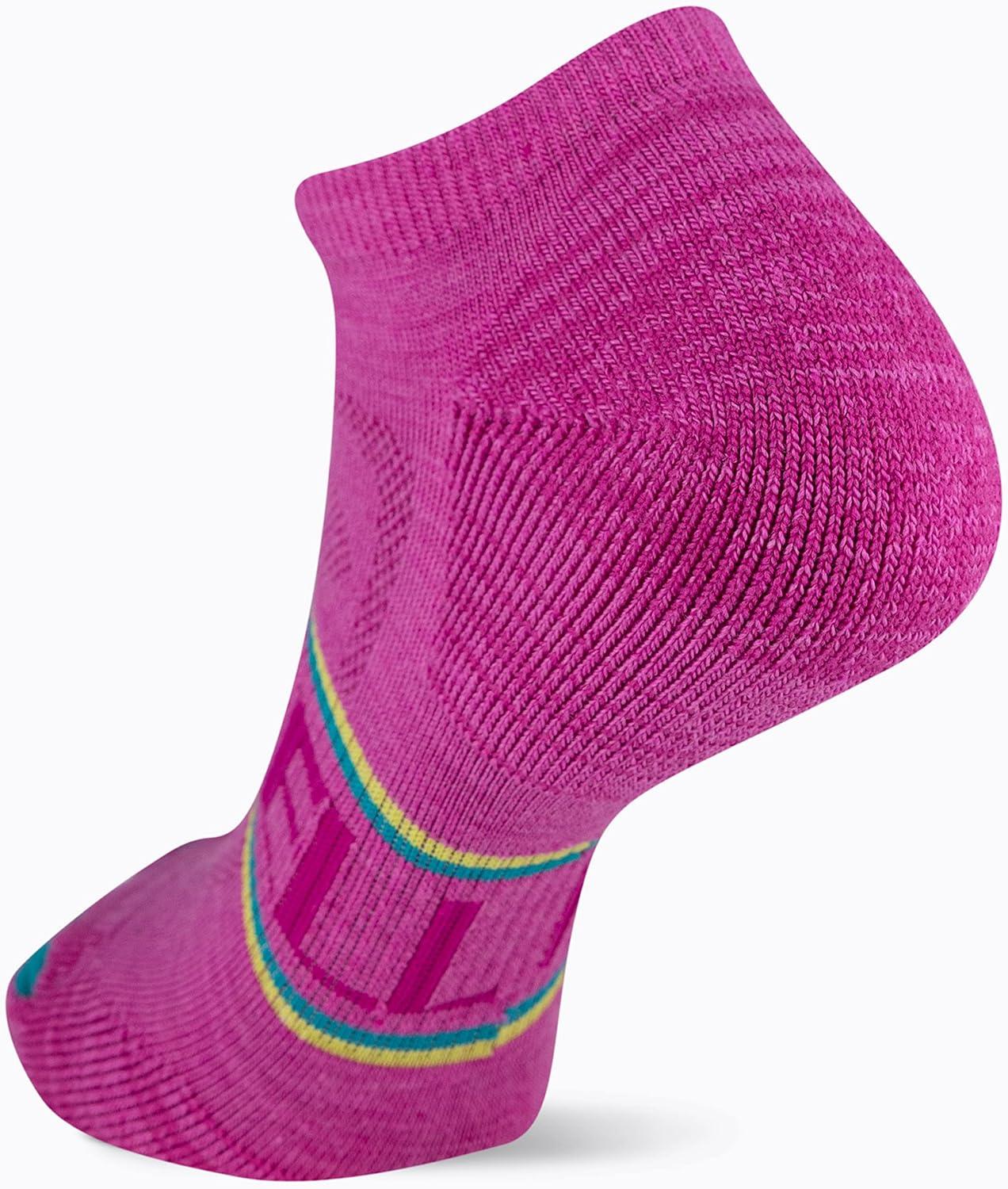 imageMerrell unisexadult Mens and Womens Zoned Cushioned Wool Hiking Socks  1 Pair Pack  Breathable Unisex Arch SupportPink