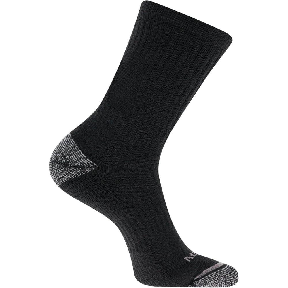 imageMerrell Mens and Womens Merino Wool Tactical Crew SocksArch Support ampamp Moisture ManagementBlack