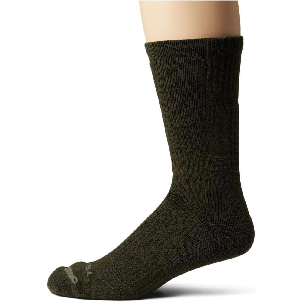imageMerrell Mens and Womens Merino Wool Tactical Crew SocksArch Support ampamp Moisture ManagementGreen