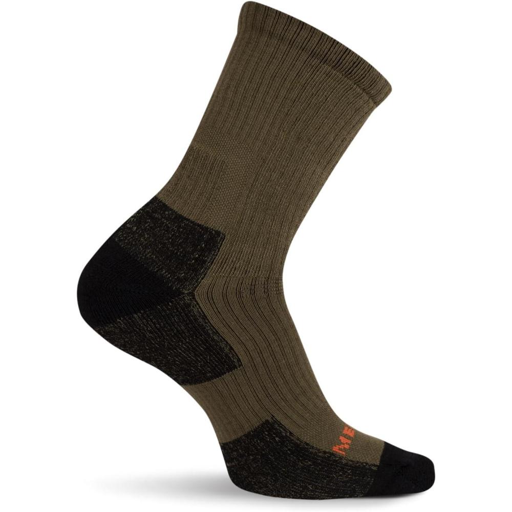 imageMerrell Mens and Womens Merino Wool Tactical Crew SocksArch Support ampamp Moisture ManagementOlive