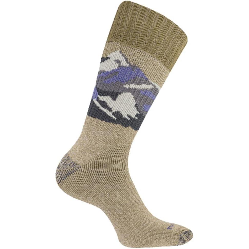 imageMerrell Unisex Adult Mens and Womens Wool Everyday Hiking Socks  3 Pairs  Cushioned Moisture WickingKhaki Mountain