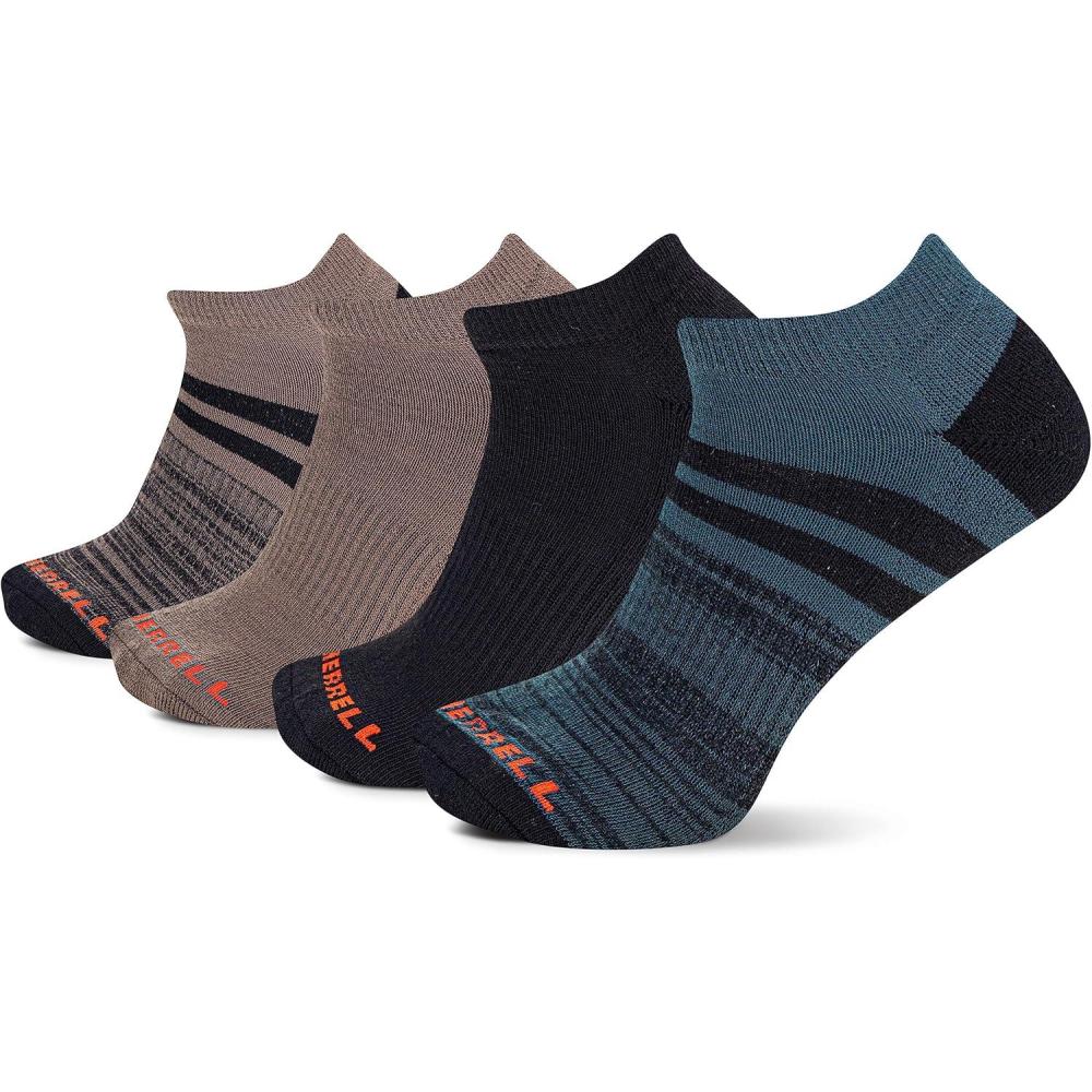 imageMerrell unisexadult Mens and Womens Cushioned Midweight Low Cut Socks  4 ampamp 12 Pairs  Moisture WickingOlive 4 Pairs