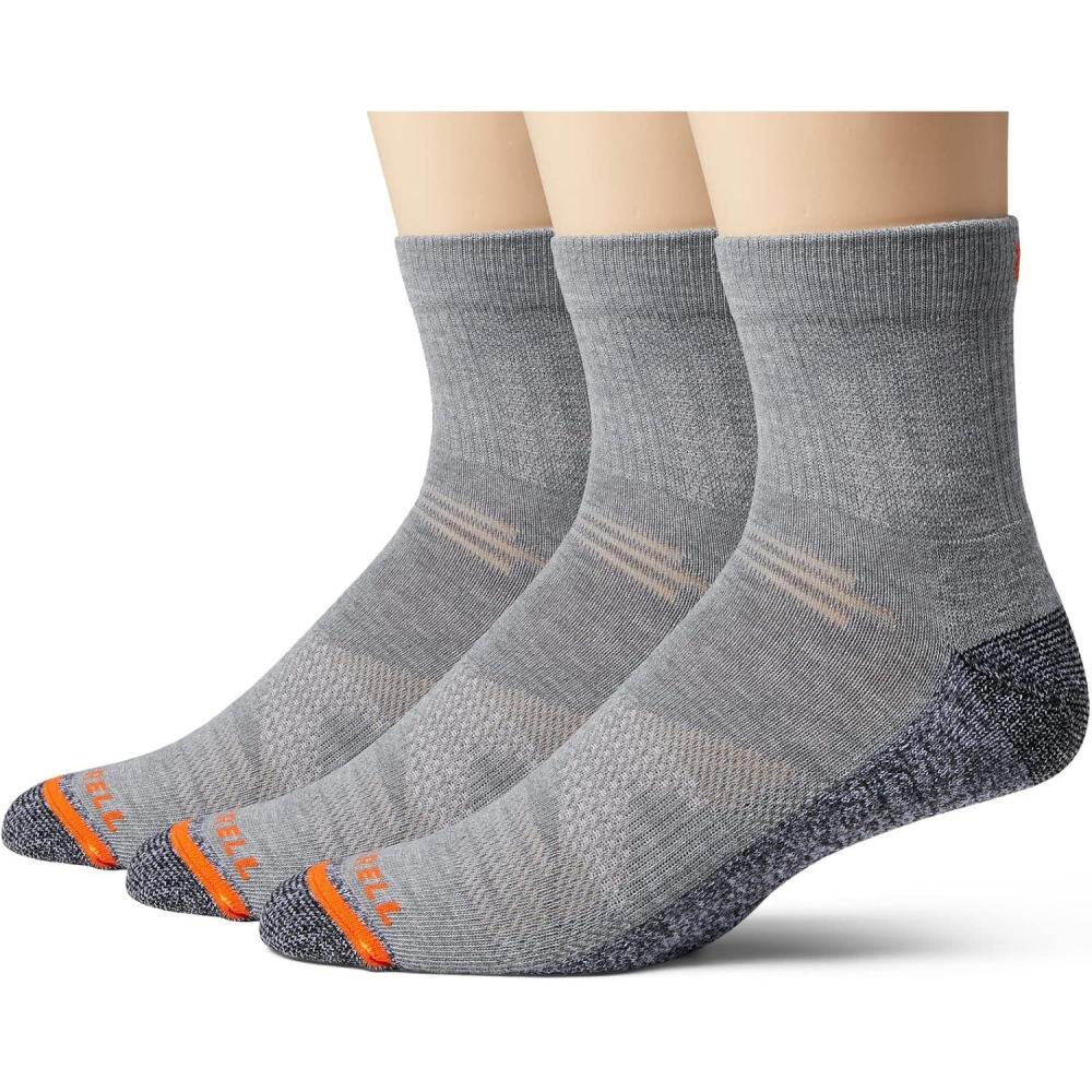 imageMerrell unisexadult Mens and Womens Lightweight Work Ankle Socks  3 Pairs  Repreve With Durable ReinforcementGray