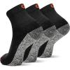 imageMerrell unisexadult Mens and Womens Lightweight Work Ankle Socks  3 Pairs  Repreve With Durable ReinforcementBlack