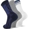 imageMerrell unisexadult Mens and Womens Recycled Everyday Half Cushion Crew Socks  3 Pairs  Breathable HikingNavy Assorted