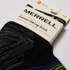 imageMerrell unisexadult Mens and Womens Zoned Cushioned Wool Hiking Ankle Socks  Breathable Arch SupportBlack Rainbow