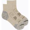 imageMerrell unisexadult Mens and Womens Zoned Cushioned Wool Hiking Ankle Socks  Breathable Arch SupportLight Tan