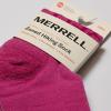 imageMerrell unisexadult Mens and Womens Zoned Cushioned Wool Hiking Ankle Socks  Breathable Arch SupportPink