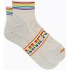 imageMerrell unisexadult Mens and Womens Zoned Cushioned Wool Hiking Ankle Socks  Breathable Arch SupportWhite Rainbow