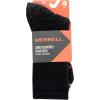 imageMerrell unisexadult Mens and Womens Zoned Cushioned Wool Hiking Crew Socks  Breathable Arch SupportBlack