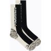 imageMerrell unisexadult Mens and Womens Zoned Cushioned Wool Hiking Crew Socks  Breathable Arch SupportBlackWhite Logo