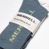 imageMerrell unisexadult Mens and Womens Zoned Cushioned Wool Hiking Crew Socks  Breathable Arch SupportBlue Logo