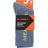 imageMerrell unisexadult Mens and Womens Zoned Cushioned Wool Hiking Crew Socks  Breathable Arch SupportBlue Logo